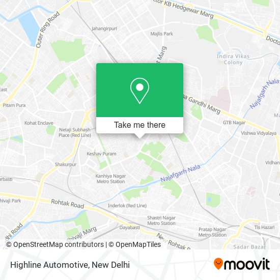 Highline Automotive map