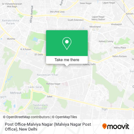 Post Office-Malviya Nagar map