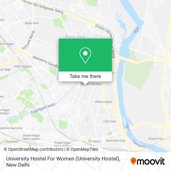 University Hostel For Women map