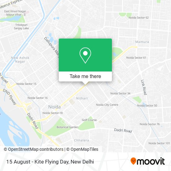 15 August - Kite Flying Day map