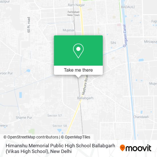 Himanshu Memorial Public High School Ballabgarh (Vikas High School) map