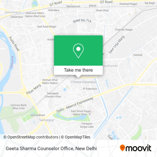 Geeta Sharma Counselor Office map