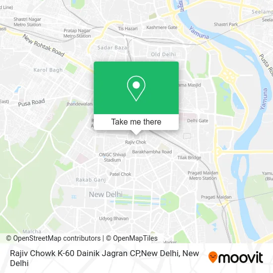 Rajiv Chowk K-60 Dainik Jagran CP,New Delhi map