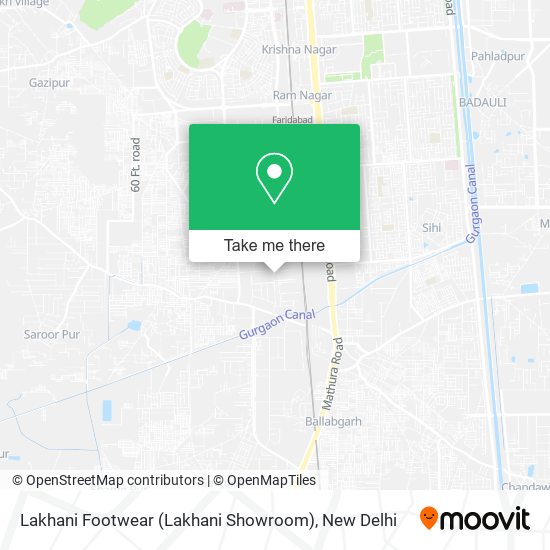 How to get to Lakhani Footwear Lakhani Showroom in Faridabad by