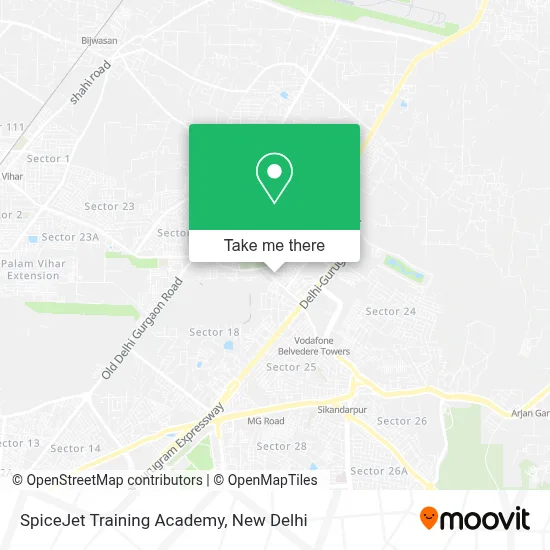 Spicejet Training Academy map