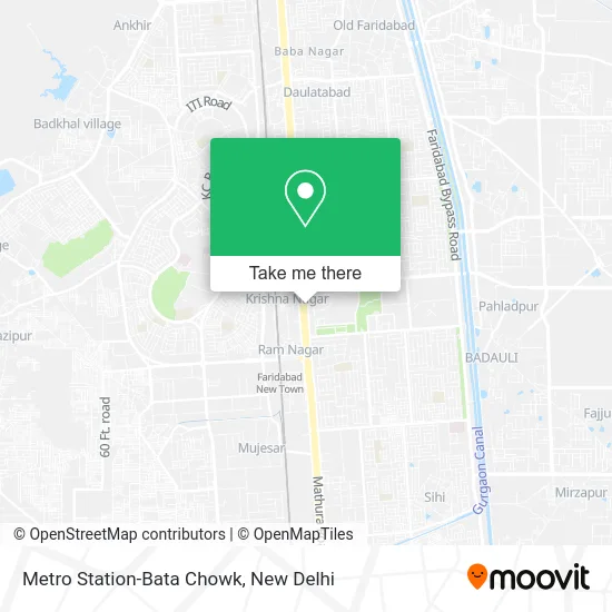 Metro Station-Bata Chowk map