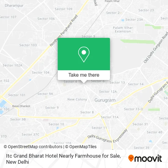 Itc Grand Bharat Hotel Nearly Farmhouse for Sale map