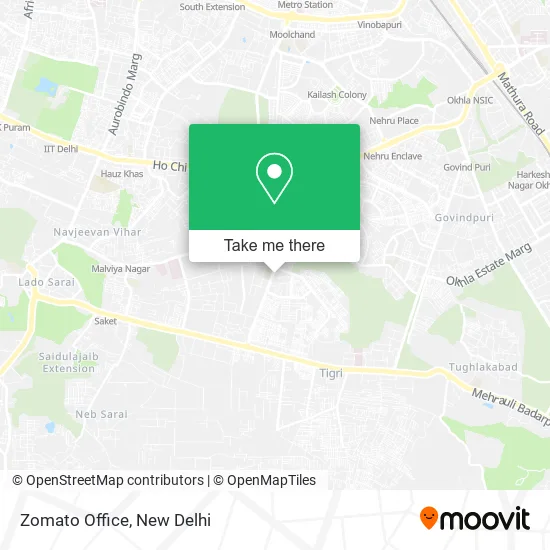 Zomato Office map