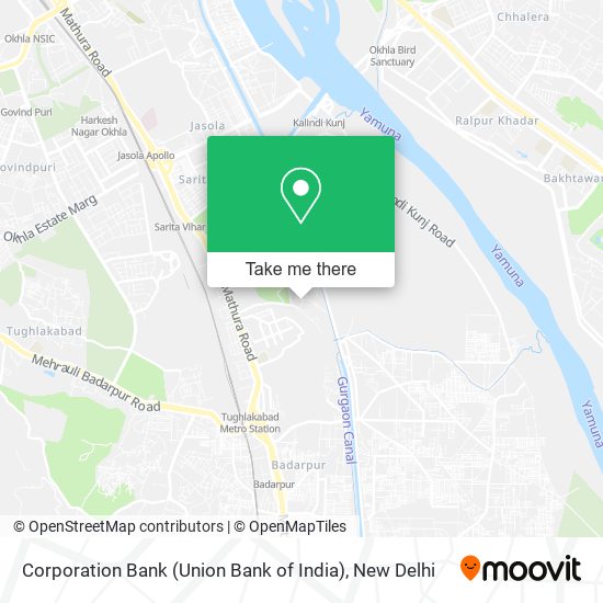Corporation Bank (Union Bank of India) map