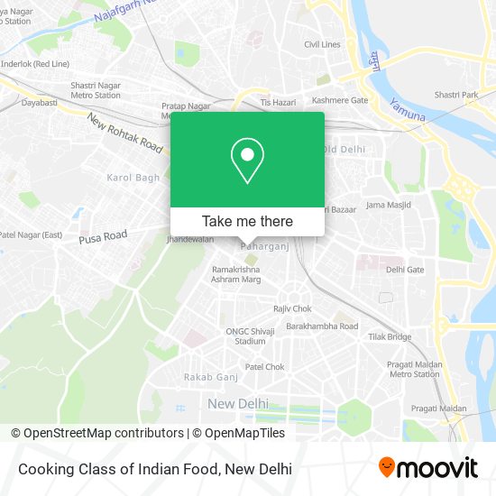 Cooking Class of Indian Food map