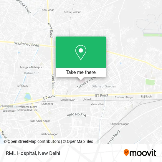 RML Hospital map