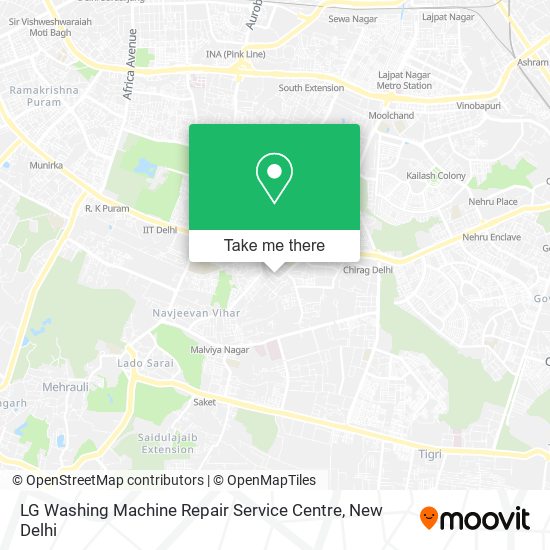 LG Washing Machine Repair Service Centre map