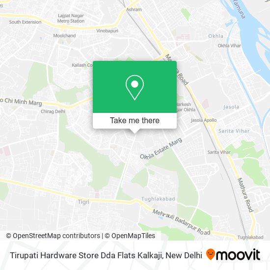 Tirupati Hardware Store Dda Flats Kalkaji map