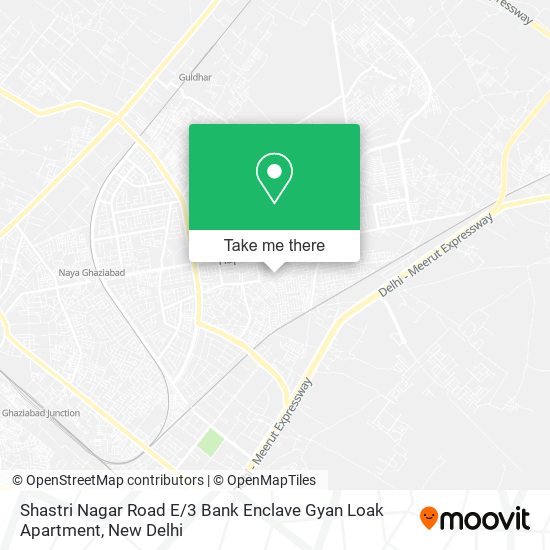 Shastri Nagar Road E / 3 Bank Enclave Gyan Loak Apartment map