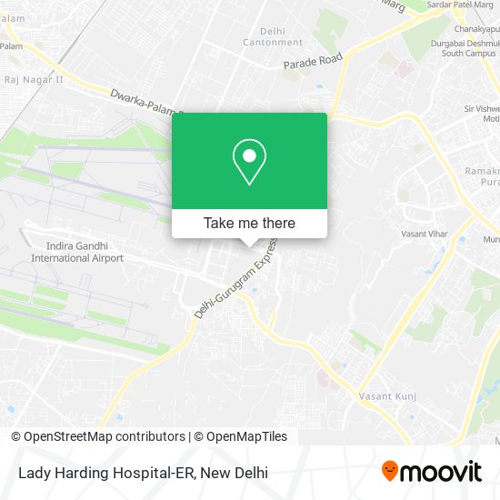 Lady Harding Hospital-ER map