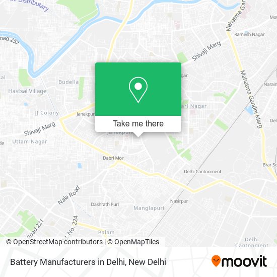 Battery Manufacturers in Delhi map