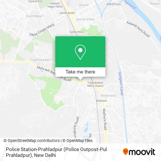 Police Station-Prahladpur (Police Outpost-Pul Prahladpur) map