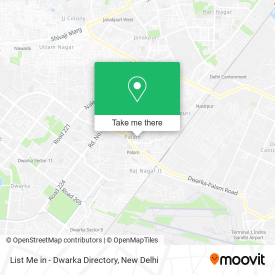 List Me in - Dwarka Directory map