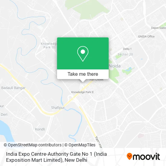 India Expo Centre-Authority Gate No 1 (India Exposition Mart Limited) map