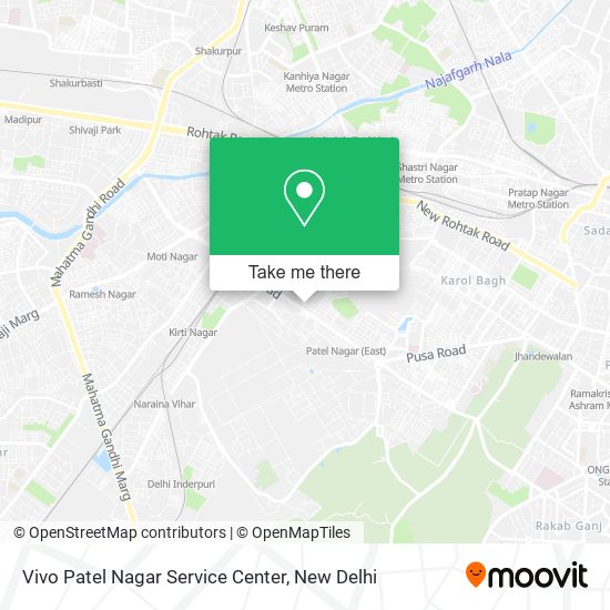 Vivo Patel Nagar Service Center map