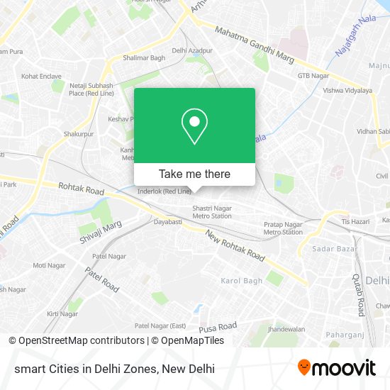 smart Cities in Delhi Zones map