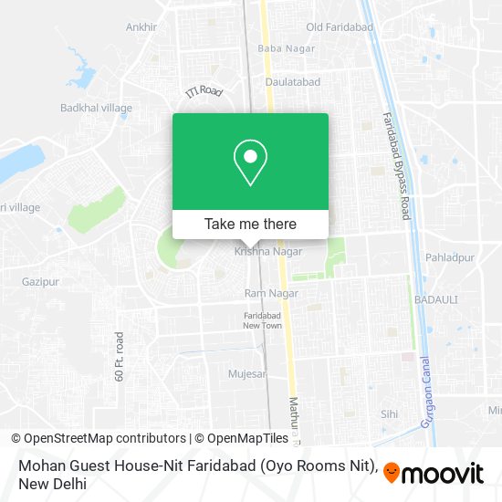 Mohan Guest House-Nit Faridabad (Oyo Rooms Nit) map