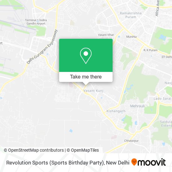 Revolution Sports (Sports Birthday Party) map