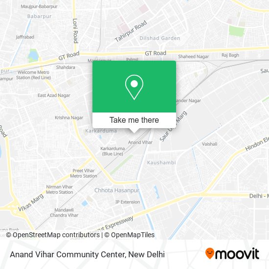 Anand Vihar Community Center map