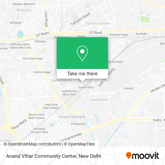 Anand Vihar Community Center map