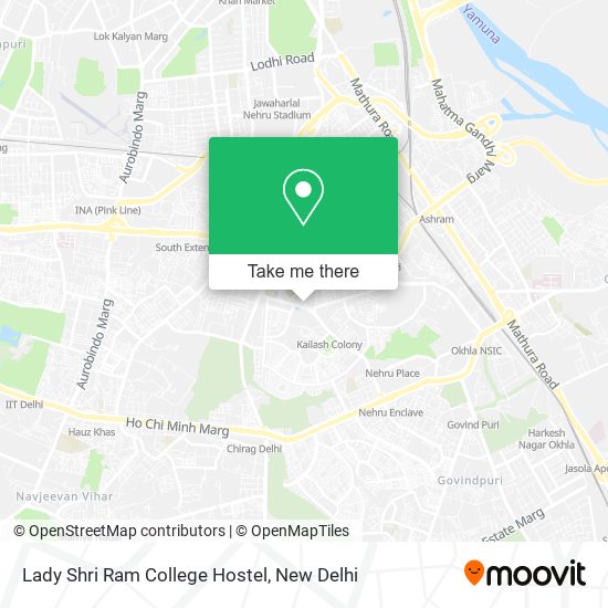 Lady Shri Ram College Hostel map