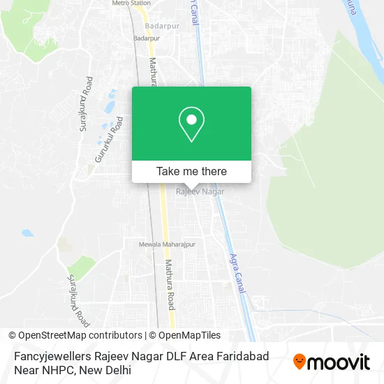 Fancyjewellers Rajeev Nagar DLF Area Faridabad Near NHPC map
