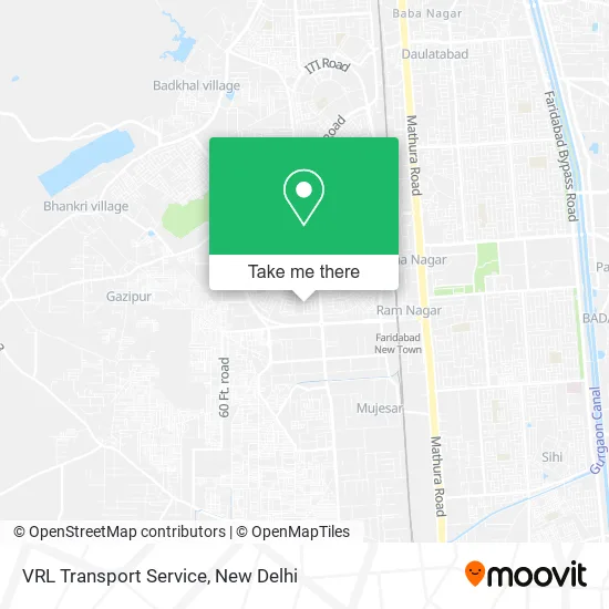 VRL Transport Service map