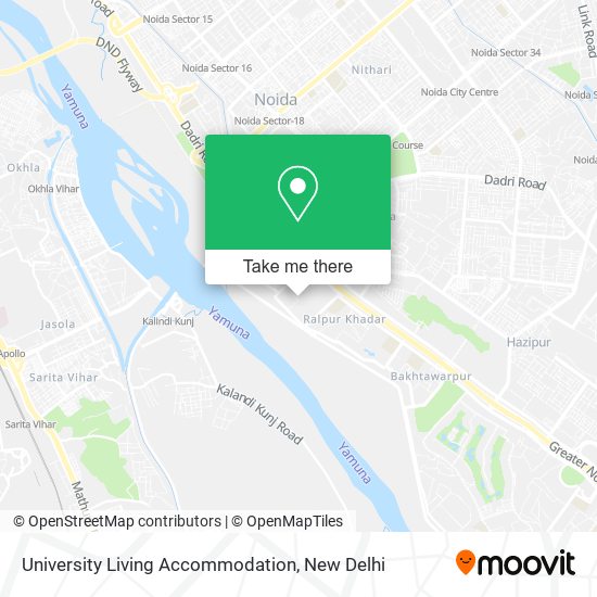 University Living Accommodation map