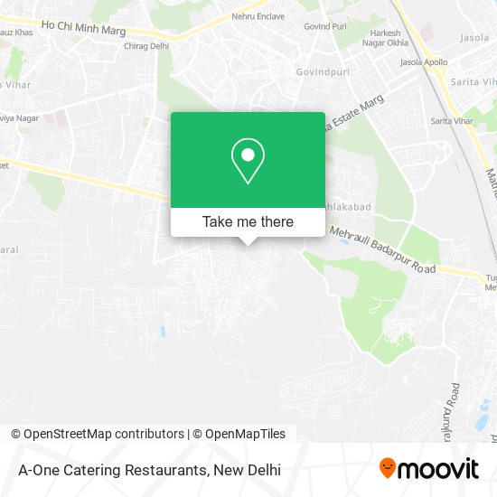 A-One Catering Restaurants map