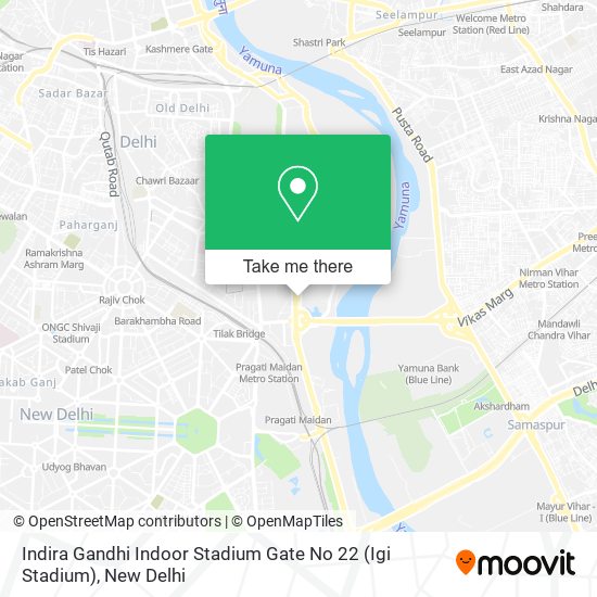 Indira Gandhi Indoor Stadium Gate No 22 (Igi Stadium) map