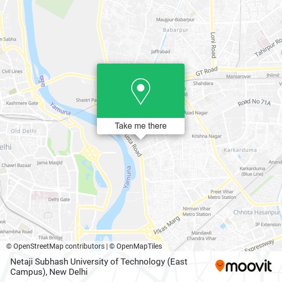 Netaji Subhash University of Technology (East Campus) map