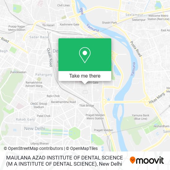 MAULANA AZAD INSTITUTE OF DENTAL SCIENCE (M A INSTITUTE OF DENTAL SCIENCE) map