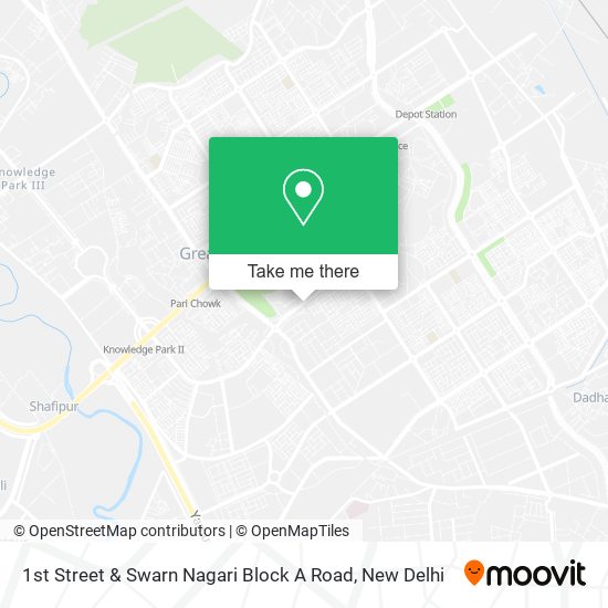 1st Street & Swarn Nagari Block A Road map