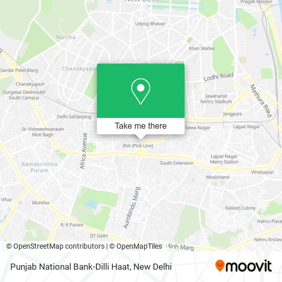 Punjab National Bank-Dilli Haat map