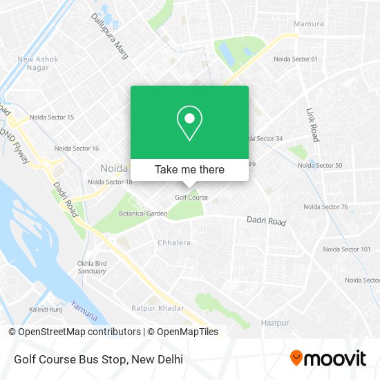 Golf Course Bus Stop map