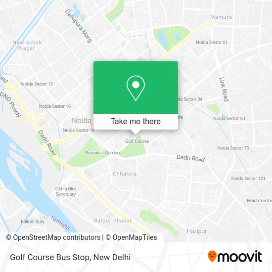 Golf Course Bus Stop map
