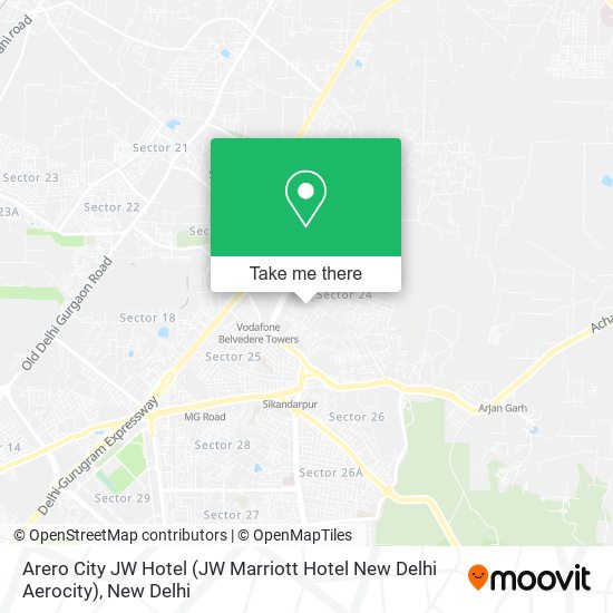 Arero City JW Hotel (JW Marriott Hotel New Delhi Aerocity) map