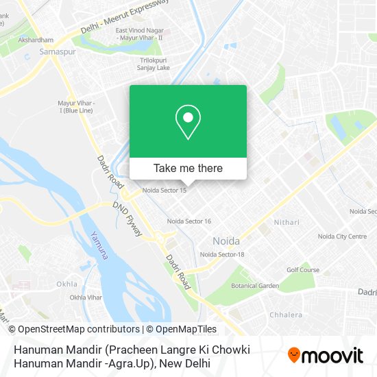 Hanuman Mandir (Pracheen Langre Ki Chowki Hanuman Mandir -Agra.Up) map