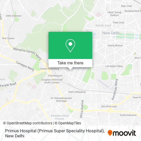 Primus Hospital (Primus Super Speciality Hospital) map