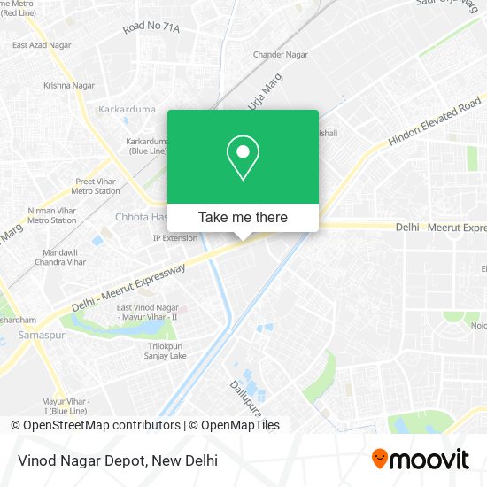 Vinod Nagar Depot map