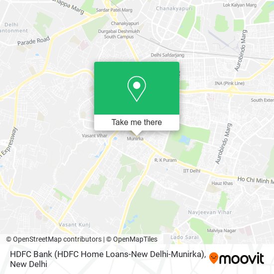 HDFC Bank (HDFC Home Loans-New Delhi-Munirka) map