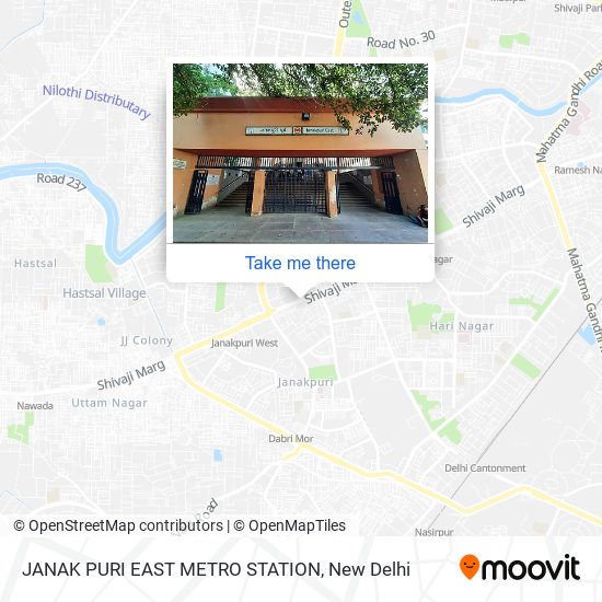 JANAK PURI EAST METRO STATION map