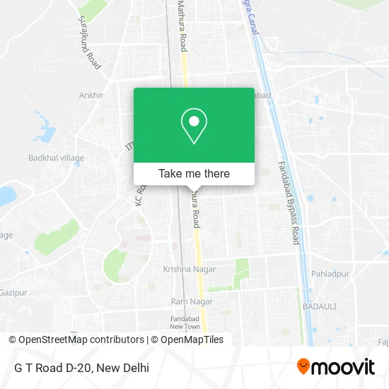G T Road D-20 map