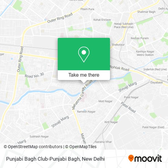 Punjabi Bagh Club-Punjabi Bagh map