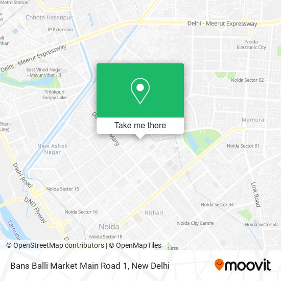 Bans Balli Market Main Road 1 map